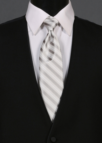 Multi-Stripe Llight Silver Tie