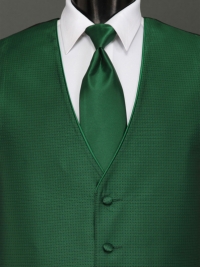 Sterling Emerald Solid Tie