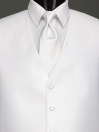 Reflections White Solid Tie