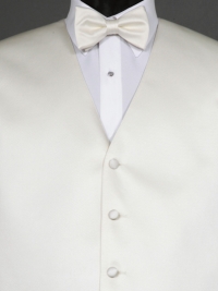 Simply Solid Ivory Bow Tie