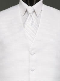 Sterling Pure White Stripe Tie